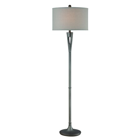 Lightning Rod 66'' High 1-Light Floor Lamp - Pewter